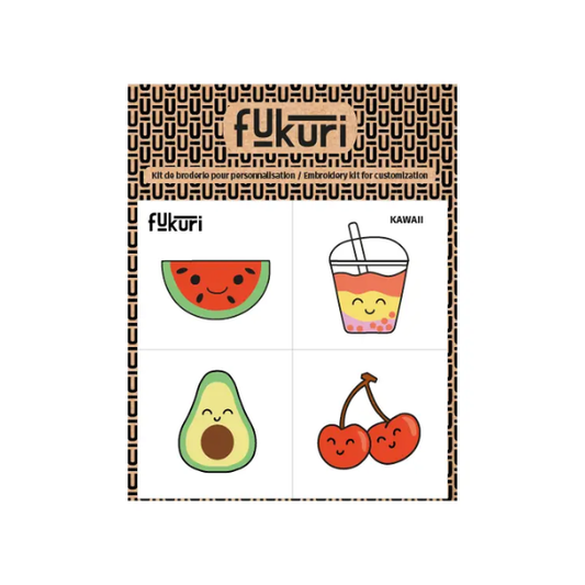 Feuille de Broderie Magique – Motif Fruits kawaii