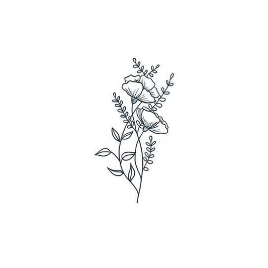 Sioou - Tatouages Éphémères - Motif floral