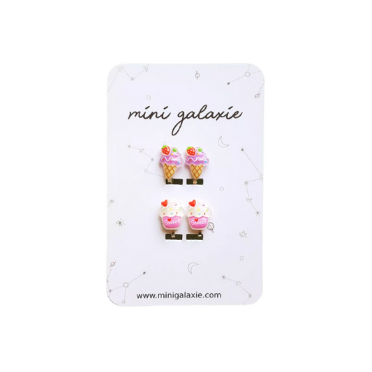 Boucles d'oreilles Clips - glace ice cream