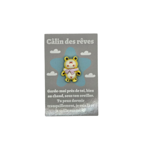 Câlin de Poche - Rêve - Grenouille jaune