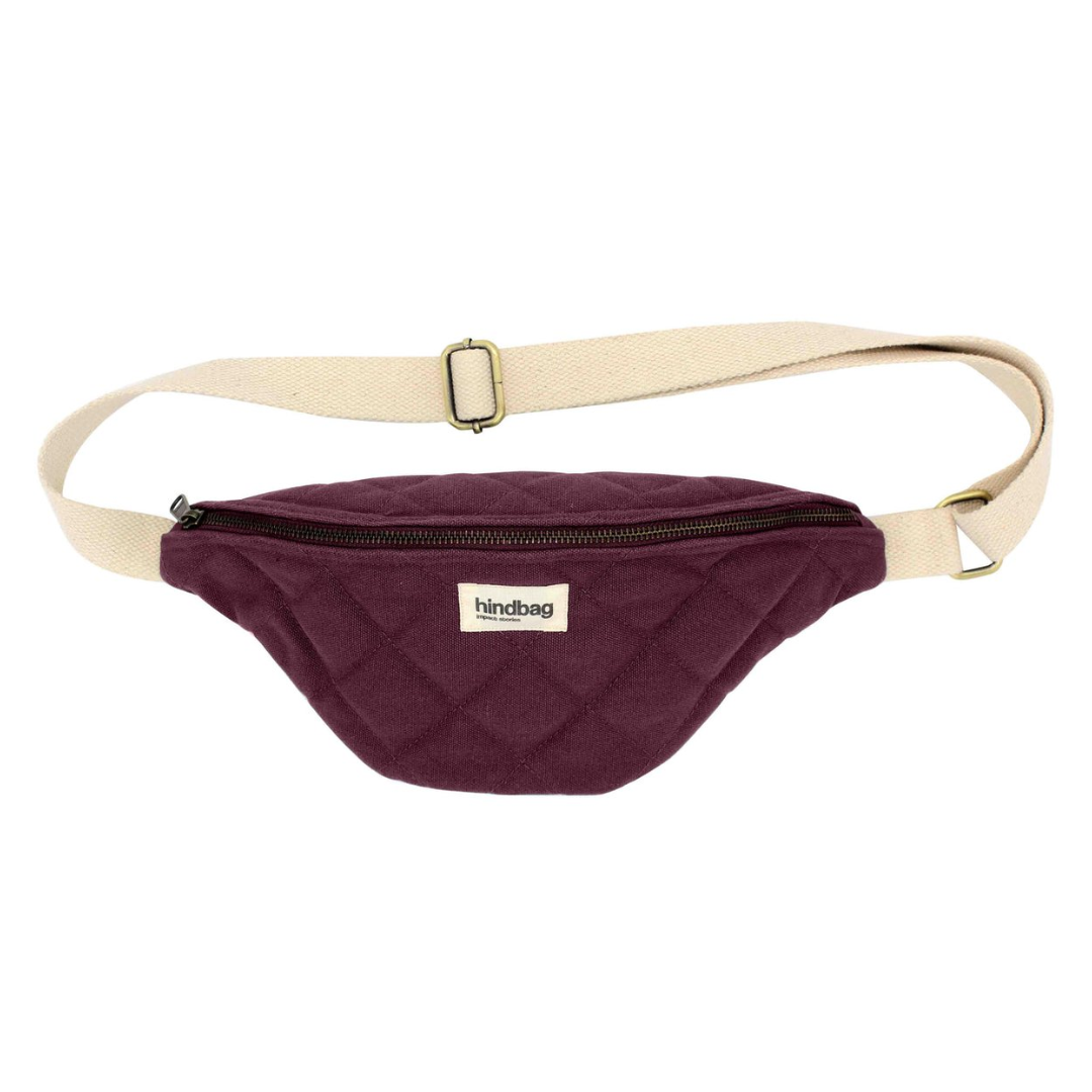 Hindbag - Sac banane matelassé Prune