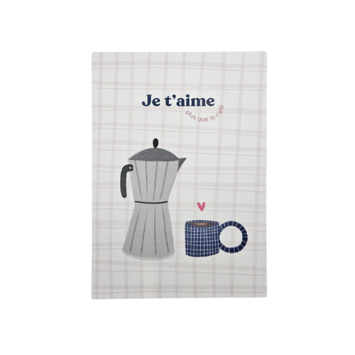 Aurélie Kacel - Carte postale  – Je t’aime - café