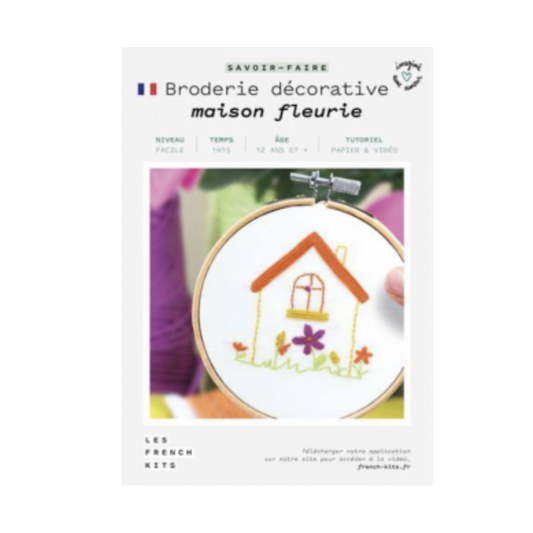 Les French Kits - Broderie décorative - maison fleurie