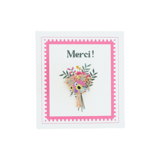 Pin's bouquet de fleurs - Merci
