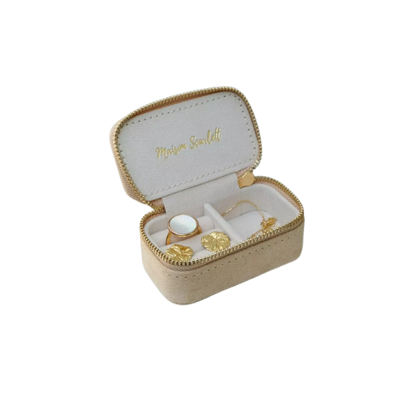 Maison Scarlett - Boîte à Bijoux velours beige