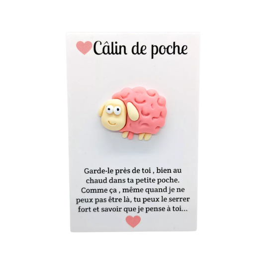 Câlin de Poche - Mouton Rose