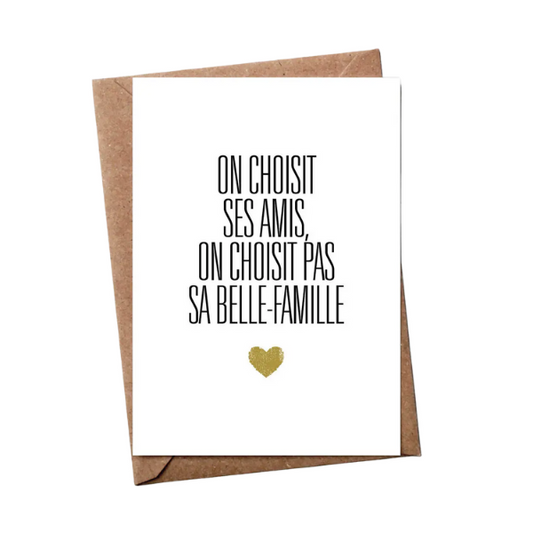 Bulma Carte Mariage - on choisit pas belle-famille