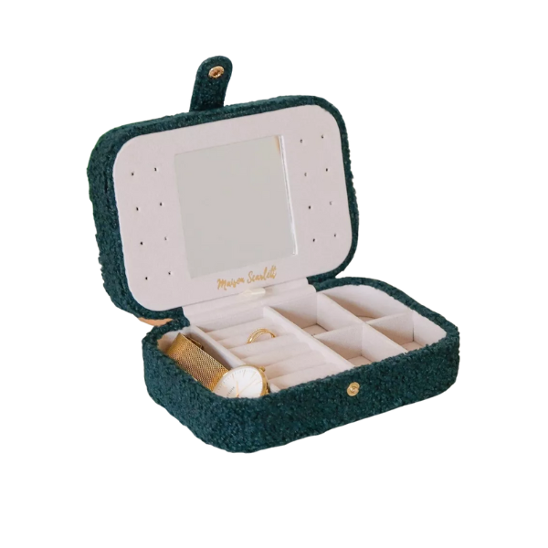 Maison Scarlett  - Boîte à bijoux de voyage - Teddy vert