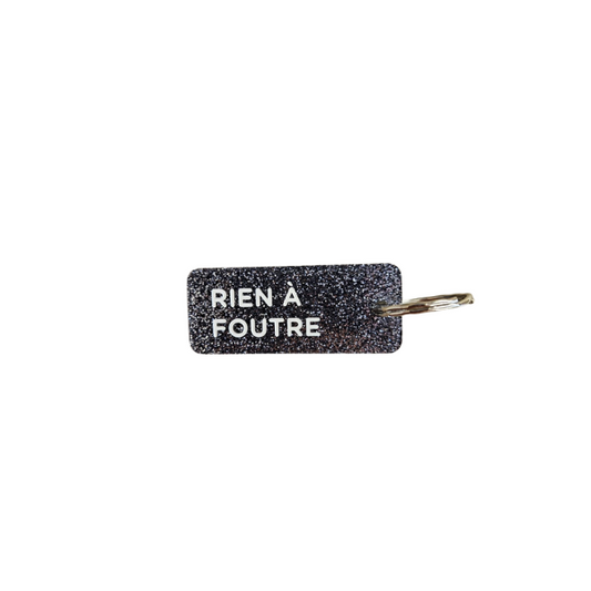 Porte-clés à paillettes - Rien à foutre
