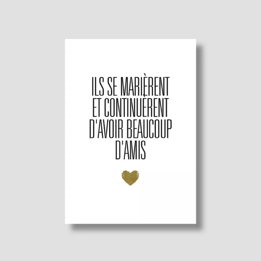 Bulma Carte mariage - Ils se marièrent et continuèrent d'avoir beaucoup d'amis