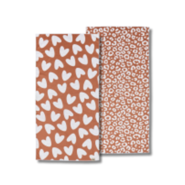 Atelier wagram - serviette microfibre blanc/marron