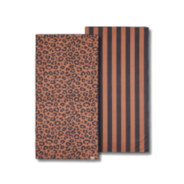 Atelier wagram - serviette microfibre marron / noir