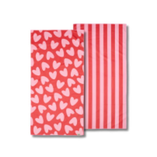 Atelier wagram - serviette microfibre rose / rouge