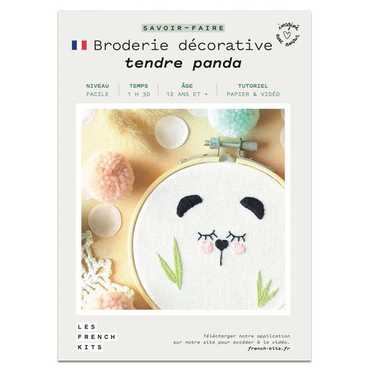 Les French Kits - Broderie décorative - Tendre Panda