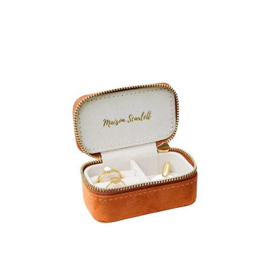 Maison Scarlett - Boîte à Bijoux en velours Camel