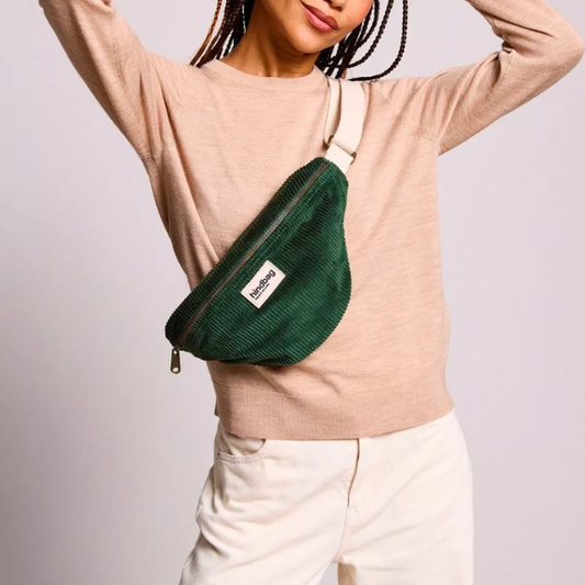 Hindbag - Sac banane velours sapin