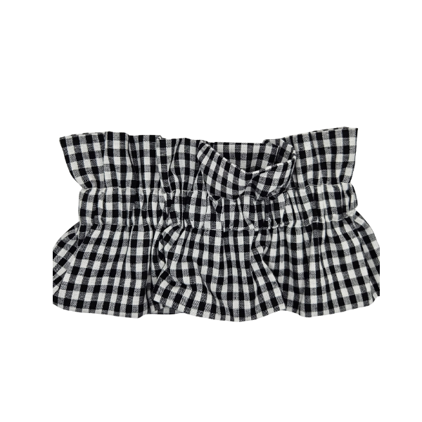 Juliemoon - Col froufrou amovible - Vichy noir